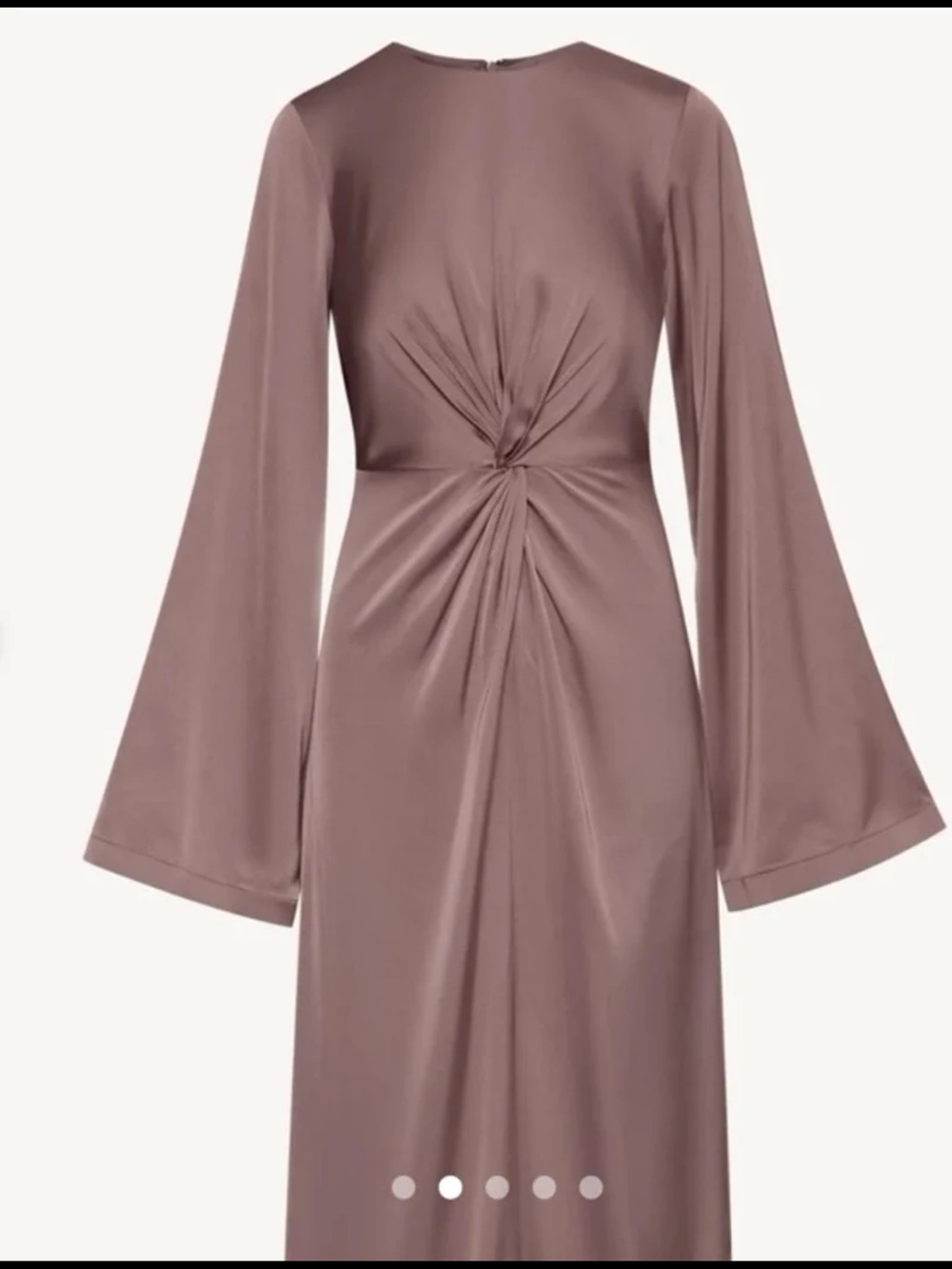 NWT Veiled Duha Satin Twist Front Maxi Dress in Dusty Mauve Size XL - Picture 2 of 12